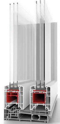 Plastixal Lift & Slide Doors standard variant cross-section